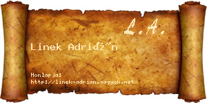 Linek Adrián névjegykártya